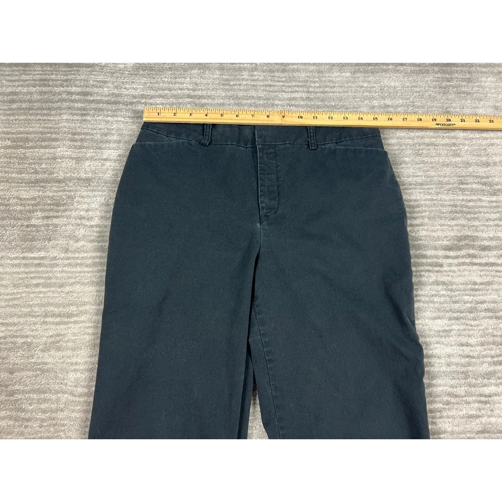 Caribbean Joe Pants Womens 10 Navy Blue Straight Leg‎ Cotton Blend Stretch Chino
